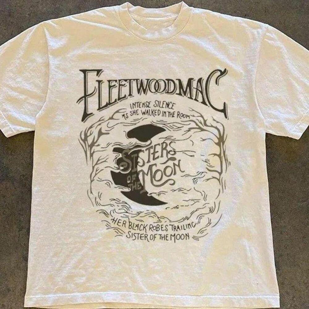 White Gildan Tee Fleetwood Mac Sisters Of The Moon T-Shirt Bandtee